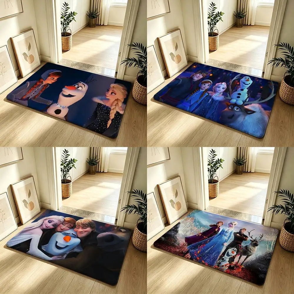 Classic Anime-F-frozen-S Cute Carpet Bathroom Anti-slip Mat Door Mat Home Decoration Mat Entrance Door Mat Scratch-resistant Mat