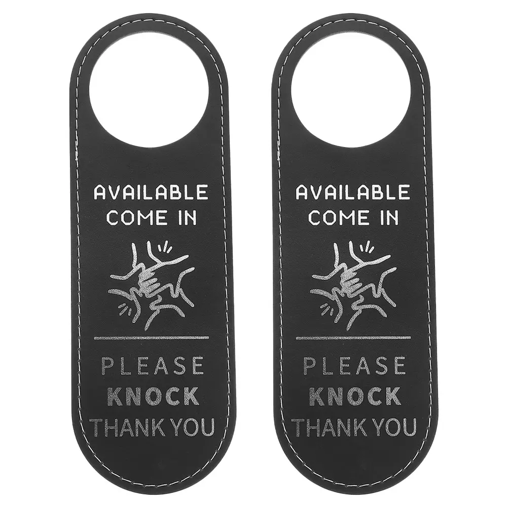 

2Pcs Sturdy Door Hanger Sign Double Sided Meeting in Progress Do Not Disturb Office Home Bathroom Breastfeeding