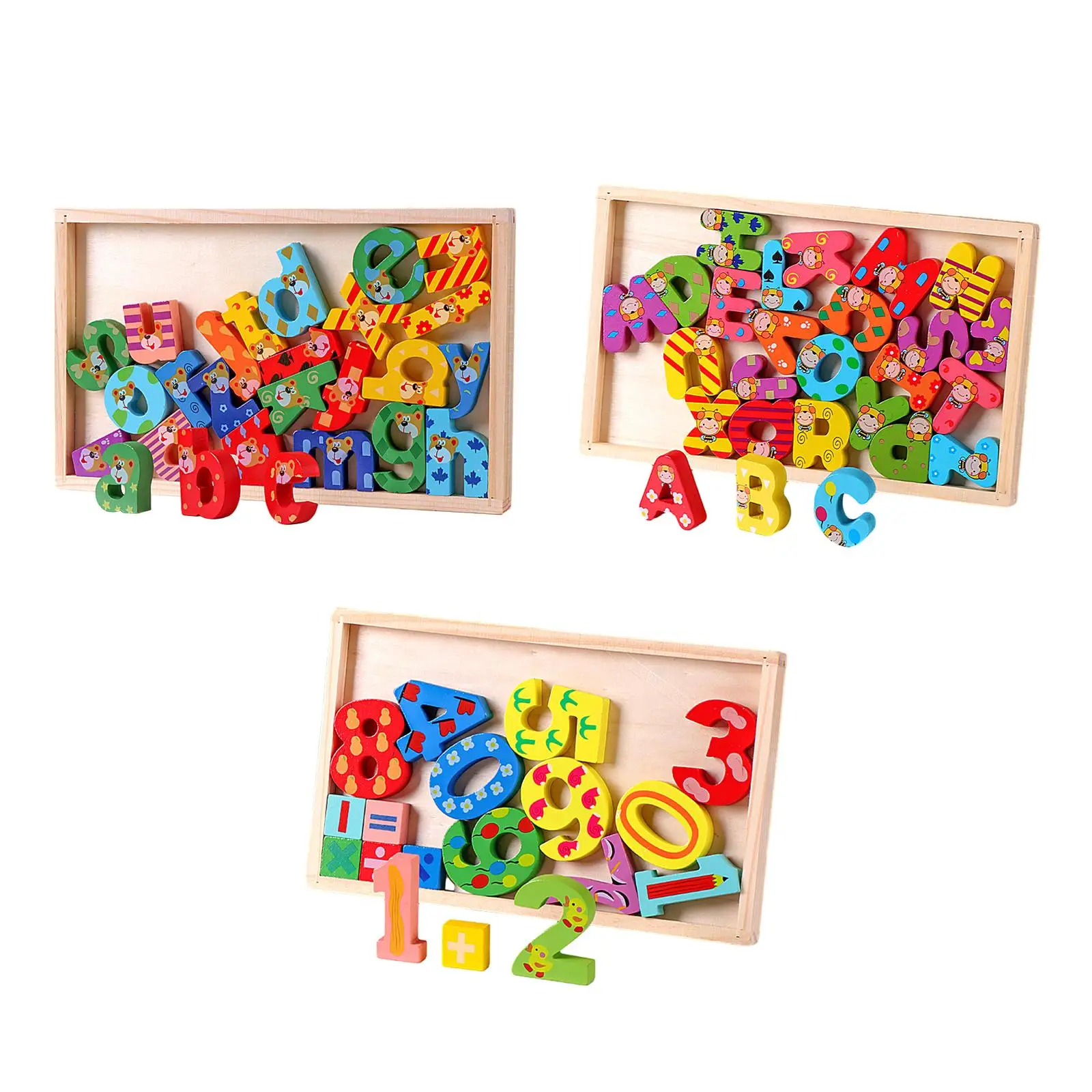 

Wooden Board Puzzle, Puzzles, Educational Toy, Learning Board Preschool Basic Skills for Boys and Girls Holiday Gifts