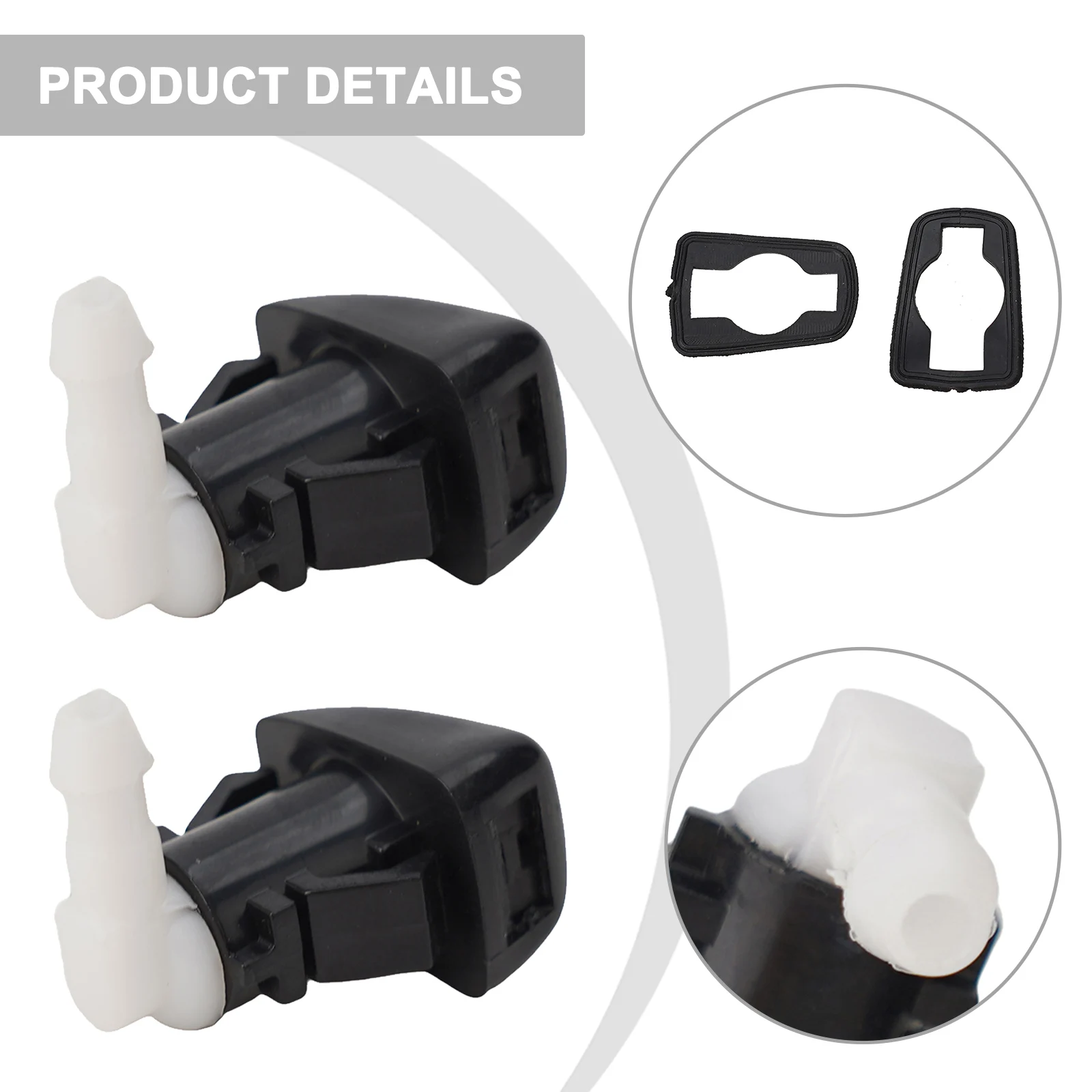 High Quality Washer Nozzles 2pcs Washer Wiper Nozzle Water Spout Outlet 68102968AB For Jeep Cherokee 2014-2017