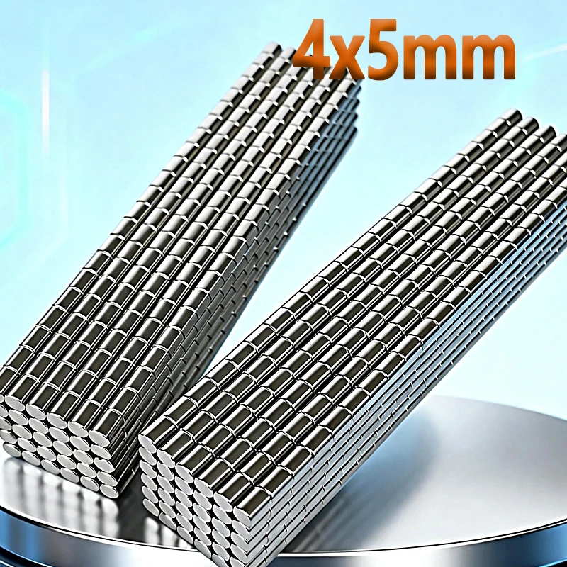 N35 NdfeB 4x5mm Magnet 20-2000pcs Neodymium Magnet 4*5mm Accessory Round Shape Permanent Magnetic Imanes Fridge Magnets