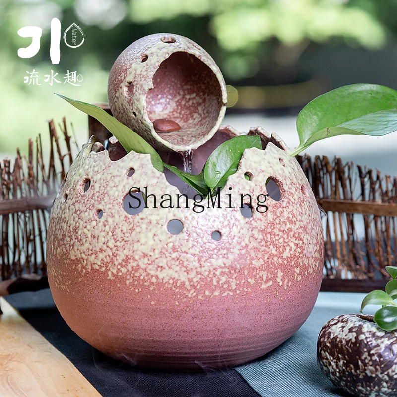 SM high-end exquisite Chinese-style flowing water ornament porch feng shui lucky living room office creative decoration