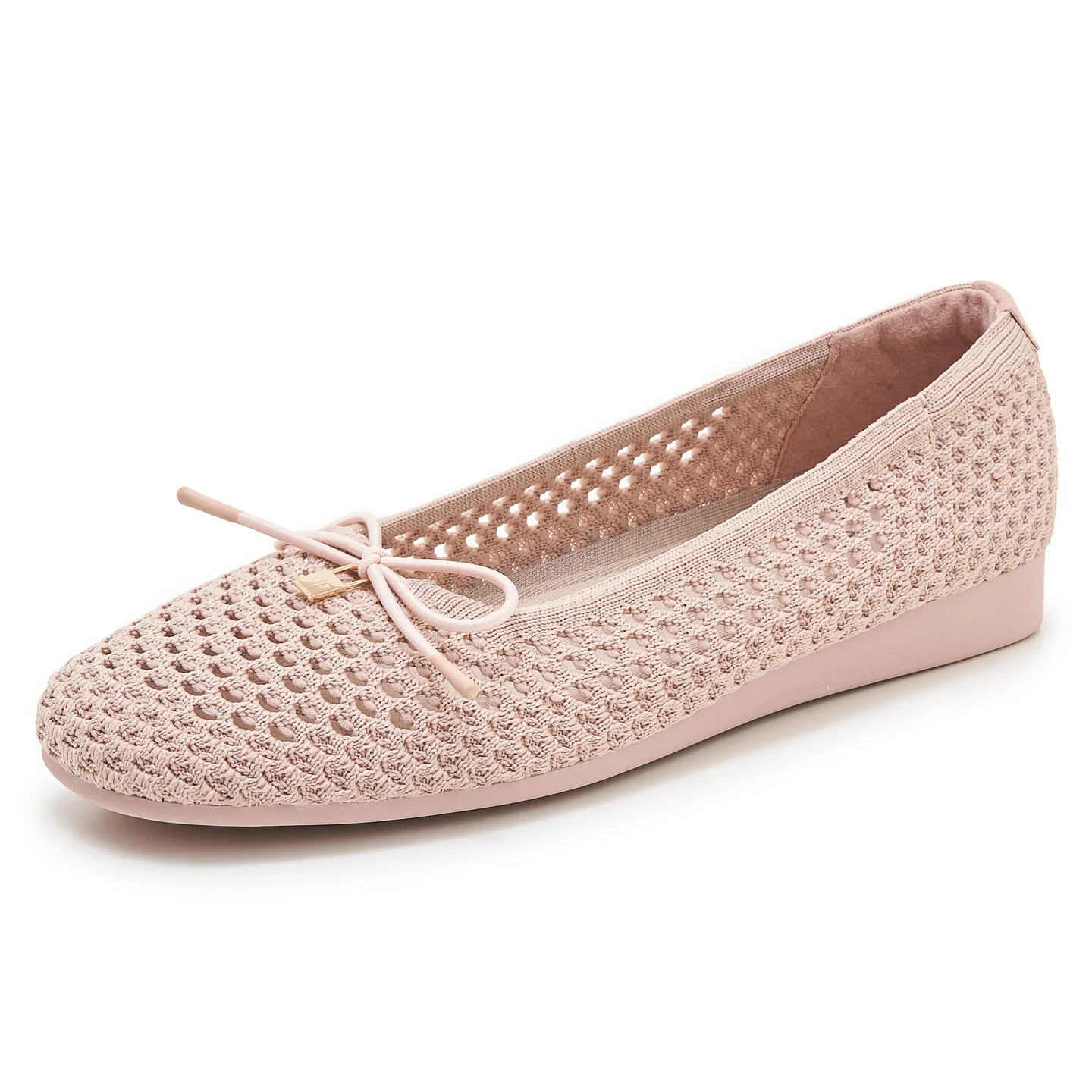 

2025 Spring and Autumn New Butterfly Knot Metal Buckle Decorative Mesh Mesh Women's Soft and Comfortable Casual Flat Shoes 717-2