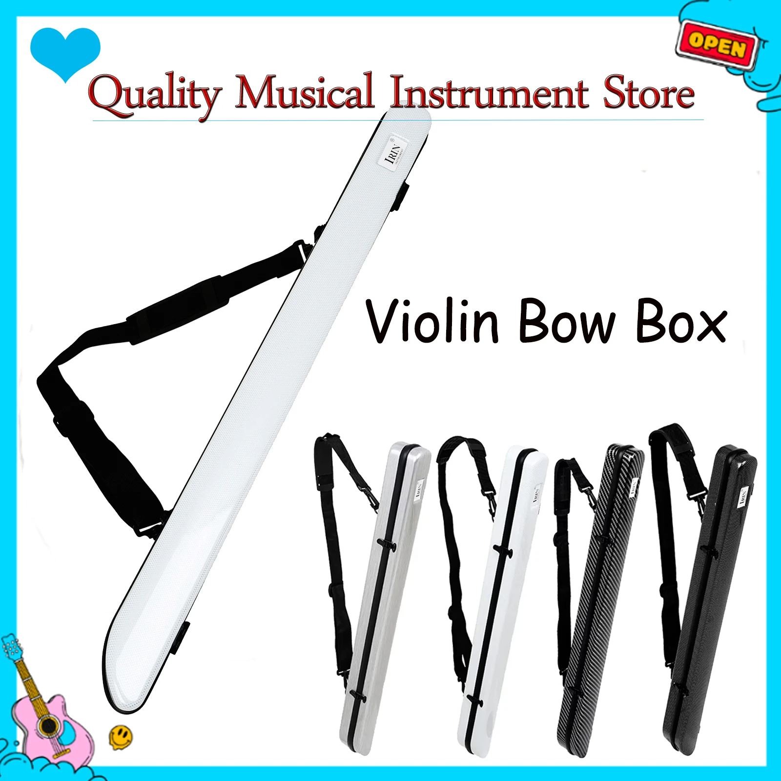 IRIN Violin Bow Box Anti-Knock Thickened Cotton Oblique Back Bow Box universal Is Suitable For Violin Viola Cello Accessories
