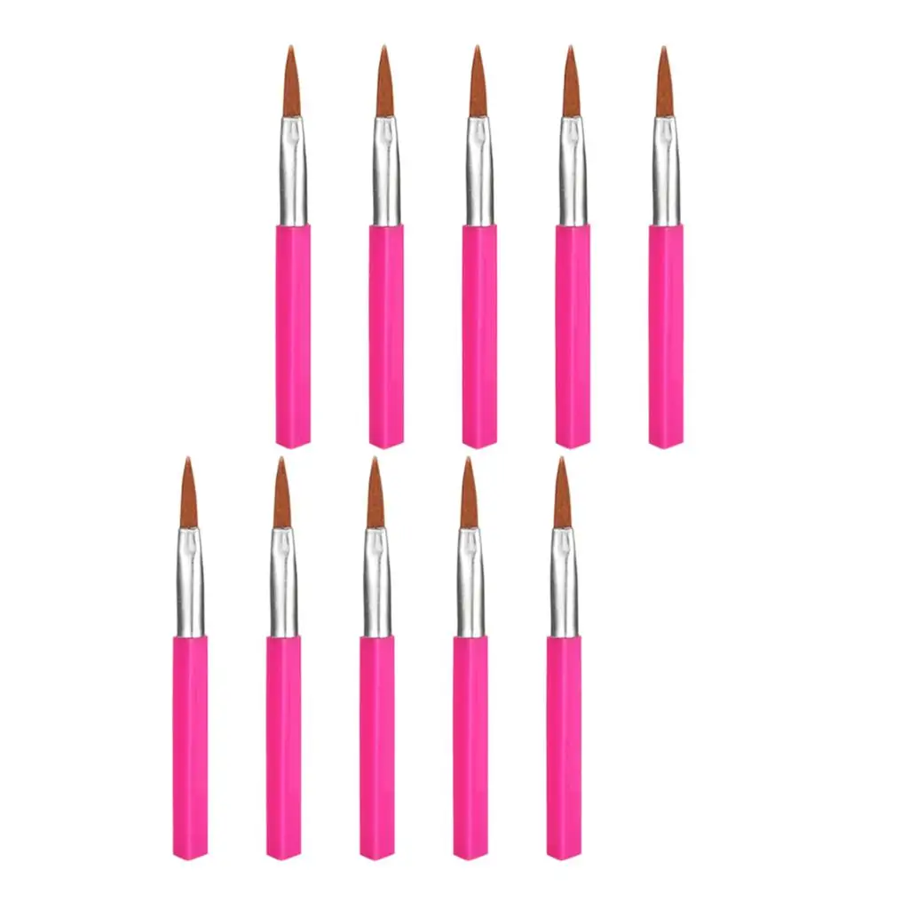 Juego de pinceles para delineador de ojos multiusos, Kit de pinceles cosméticos profesionales de acero inoxidable y fibra rosa y rojo para entusiastas del maquillaje