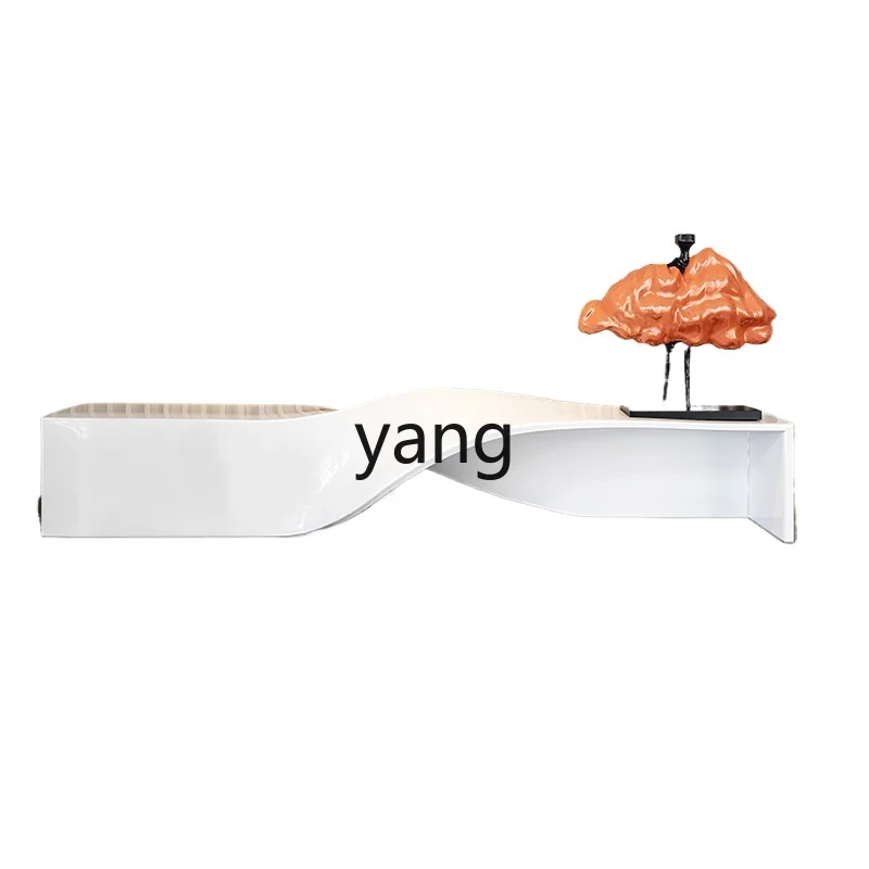 CX  Personality and Creativity Welcome Desk Irregular Cashier Table Fiberglass Bar Counter