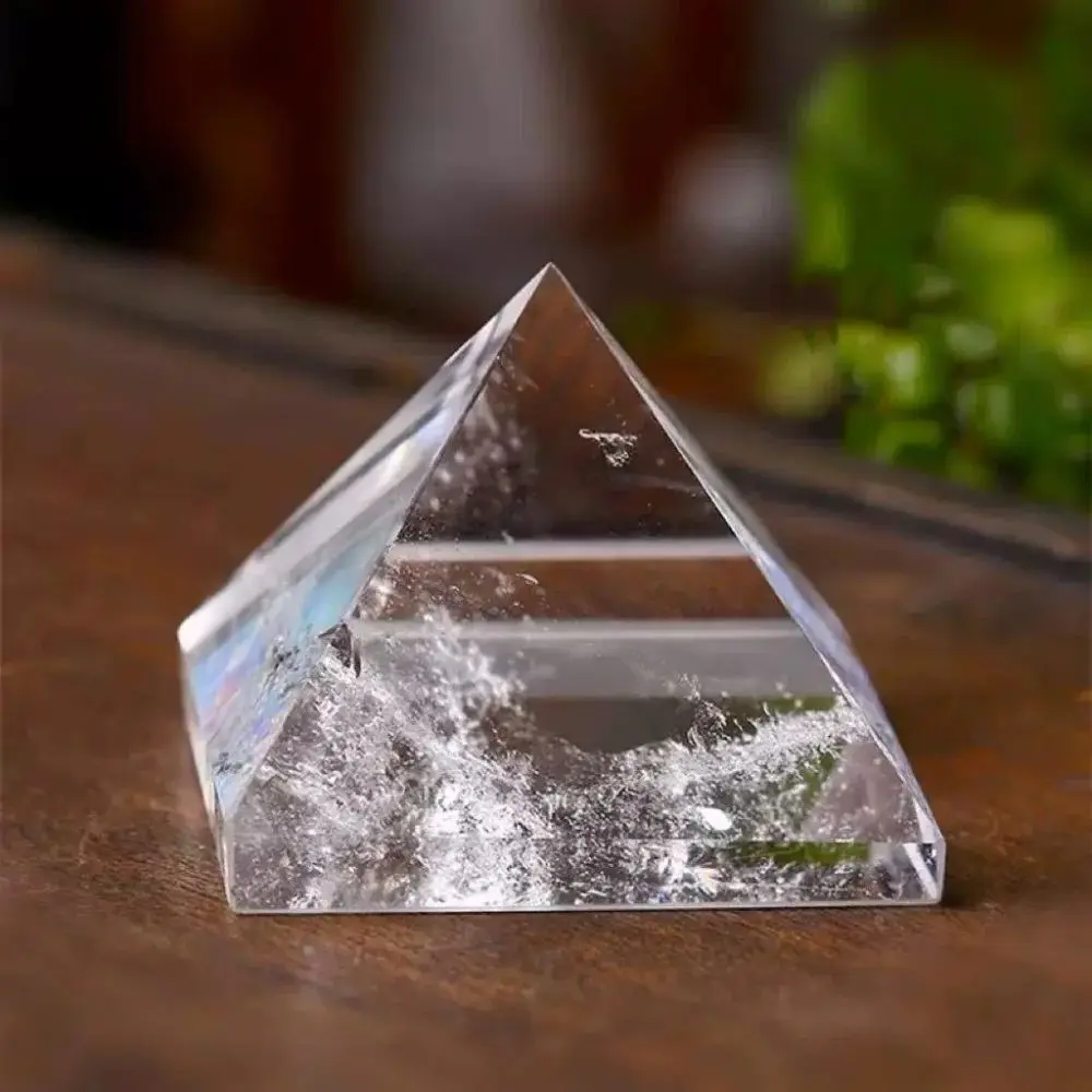 Natural Crystal Clear Quartz Pyramid Chakra Reiki Healing Stone Point Tower Meditation White Quartz Crystals Pyramid Fengshui