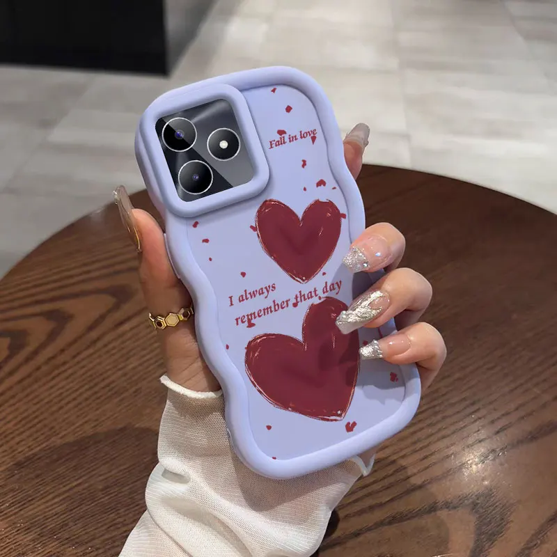 Capa durável casual flexível Fall in love para Realme C53 Índia com elegante em Realme Note Narzo C P N 65 1 12 50 55 53 51