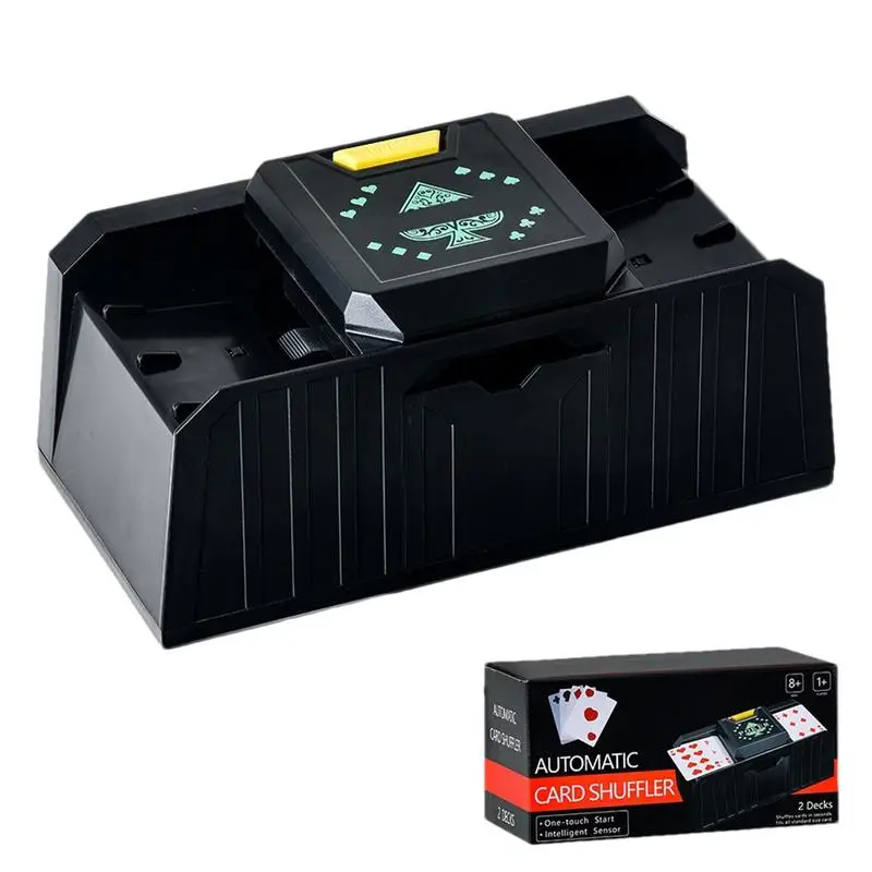 Auto Shuffler For Cards Auto Card Shuffler 2-Deck Auto Card Shuffler Battery-Operated Electric Poker Shuffler For Card Game