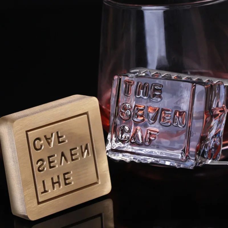 Customized bar mold LOGO imprint imprint ice cube pattern logo text decoration