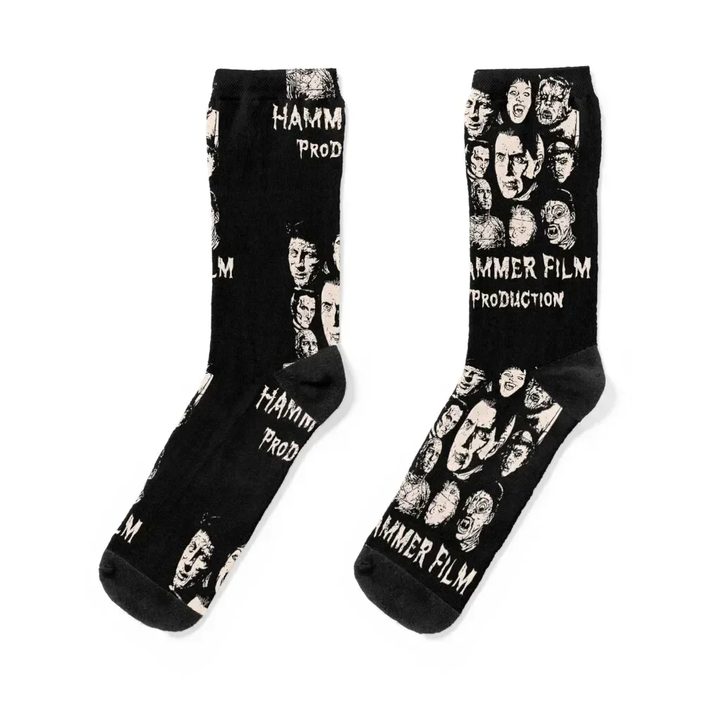 Hammer Films - Scary Movies Socks kawaii hip hop kids cycling Men Socks Women's