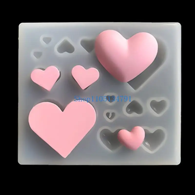 Heart Resin Mold for Earrings - usage example