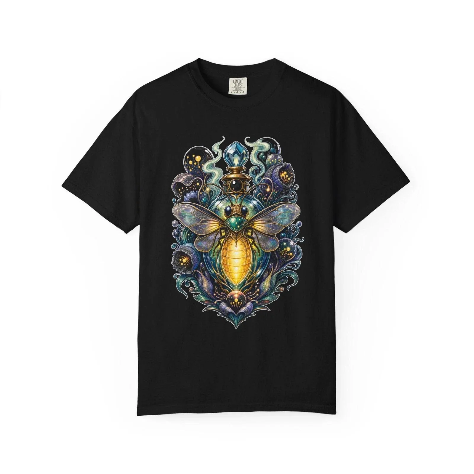 Perfume Bottle Firefly T-Shirt Graphic  Printed Graphic T Shirts Short Sleeve Ropa Hombre