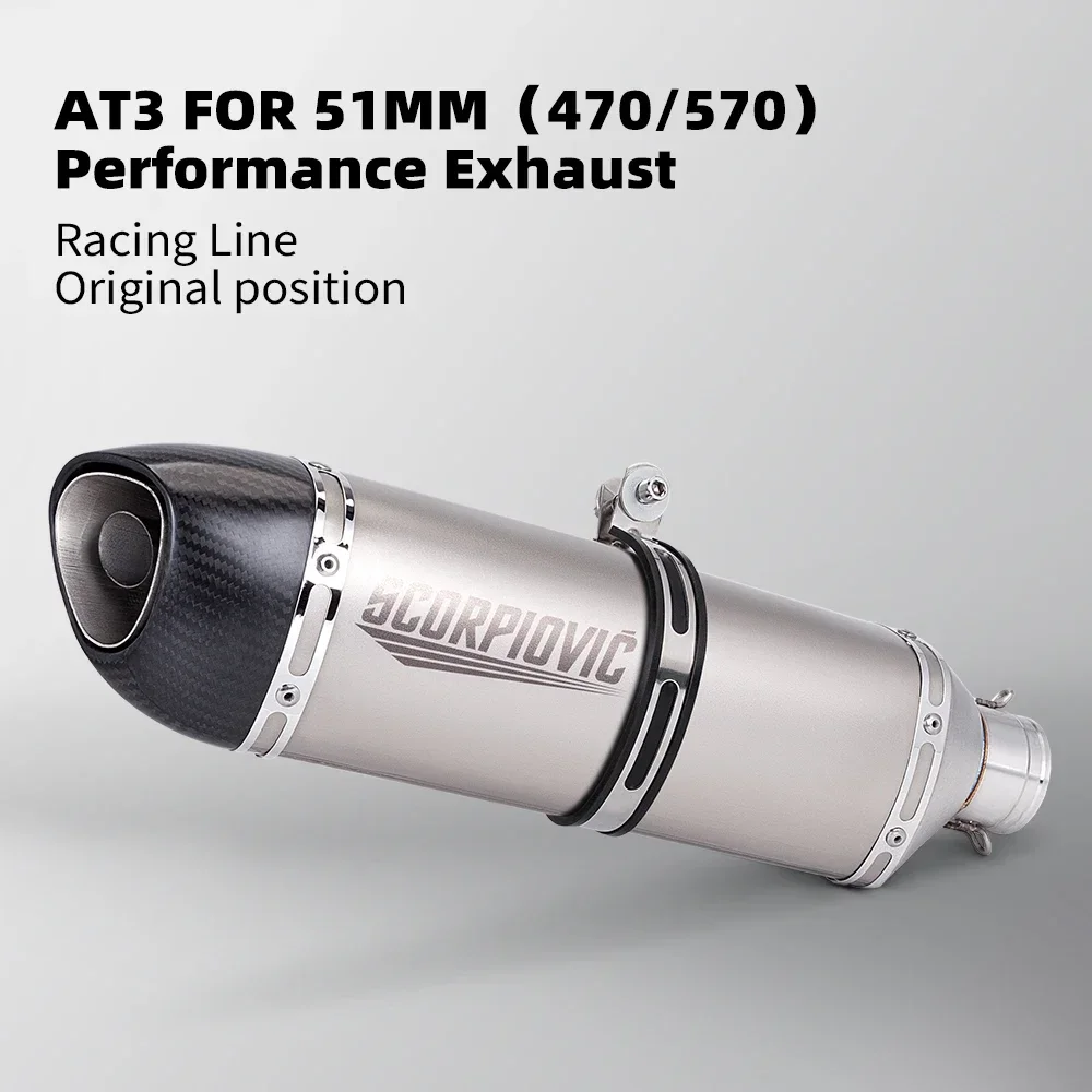 

Motorcycle Muffler/carbon muffler General Motorcycle Exhaust Muffler 51mm Caliber AT3