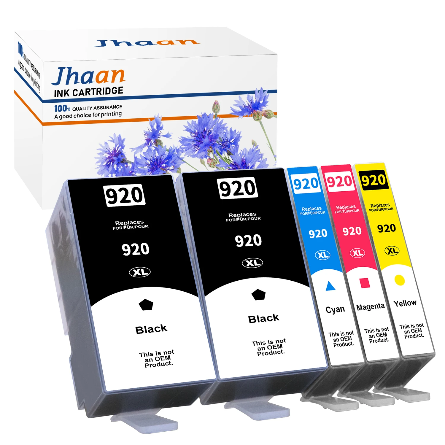 Jhaan 920XL Tintenpatronen kompatibel mit HP 920 XL für HP Officejet 6500A 6500 6000 7000 7500A 7500 – Detail 1