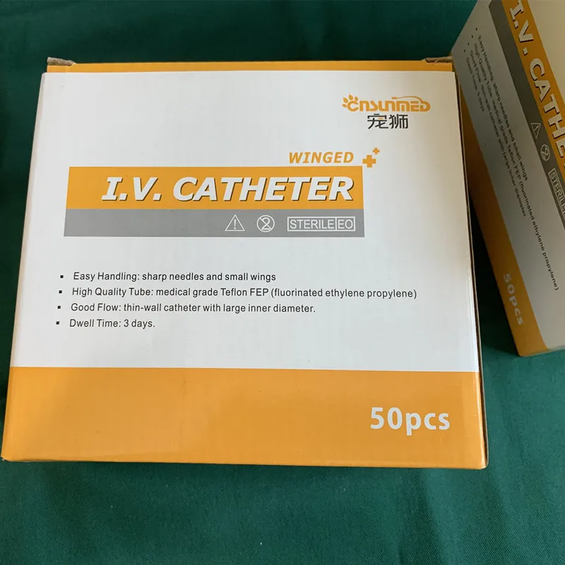 

Pet Animals IV Cannulas With Heparin Cap Introcan Winged Place An Catheter Over Intravenous Indwelling in Vein Disposable Tools