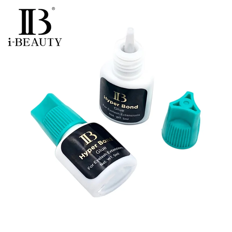 IB Original Ibeauty Hyper Bond กาว 5ml สําหรับขนตาแห้งเร็ว 6 สัปดาห์ยาวนาน Cyan หมวกเกาหลีกาวแต่งหน้าเครื่องมือ