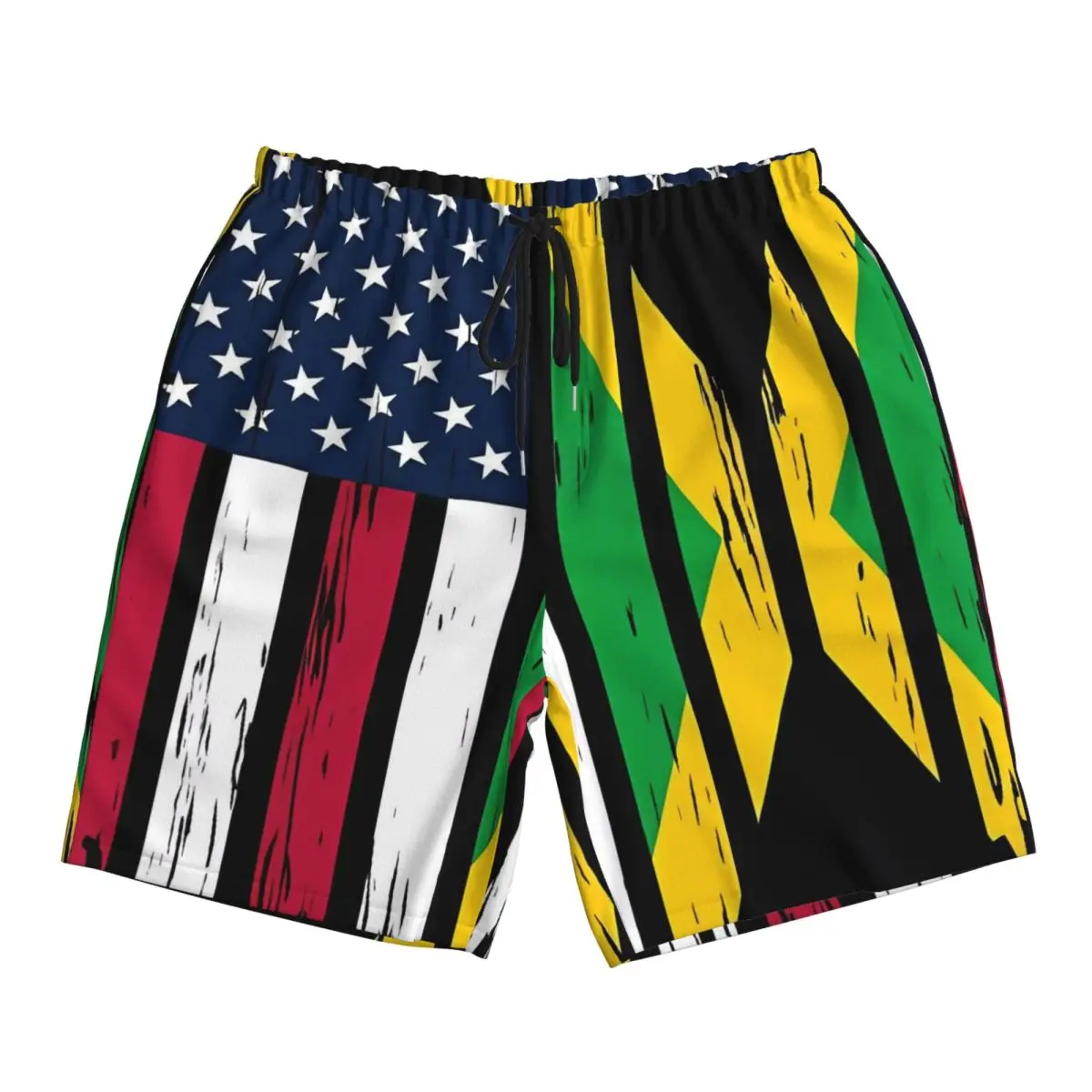 

Men Board Shorts Jamaican Flag Fashion Fashion Swim Trunks Quick Dry Sports Surf Hot Sale Oversize Beach Shorts