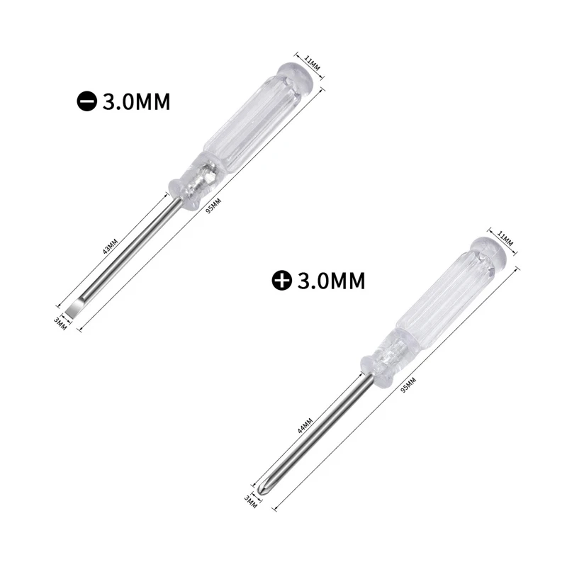 Tuốc nơ vít mini dài 95mm/3,7 inch Sửa chữa tuốc nơ vít pha lê trong suốt