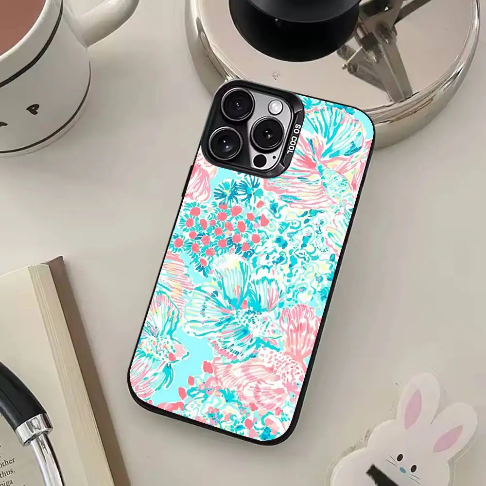 Coque de téléphone avec Graffiti aquarelle, fleurs de couleur Pure, pour iPhone17,16,15,14,13,12,11 Plus,Pro Max, noir bonbon, mat, antichoc