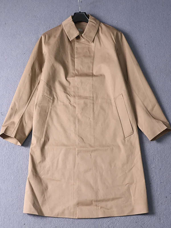 

Outdoor Men's Windbreaker A8 Spring New Sle Medium-Length Breathable Waterproof Fully Sed Zipper Hooded Casual Jaet