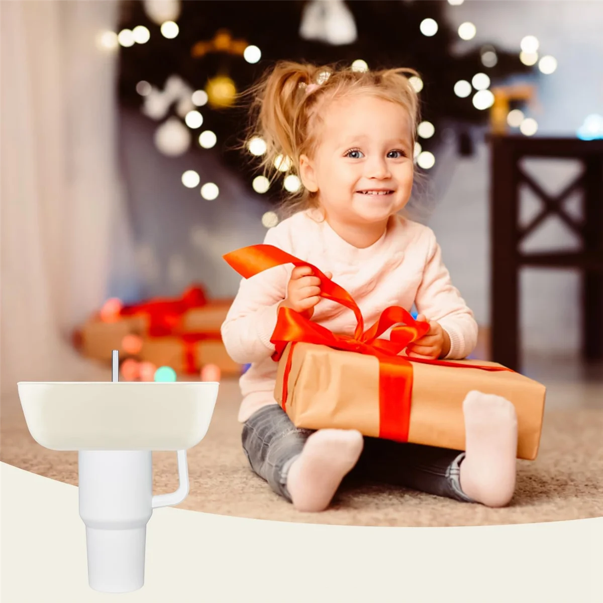 وعاء الوجبات الخفيفة A88M لكوب ستانلي مع غطاء، حلقة الوجبات الخفيفة القابلة لإعادة الاستخدام ل بهلوان 40 أونصة بمقبض، صينية الوجبات الخفيفة لكوب ستانلي