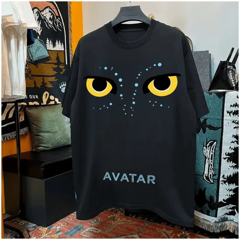

25 модная футболка с принтом «Аватар», персонаж фильма, глаза», уникальный привлекательный дизайн, унисекс, повседневный топ с короткими рукавами для любителей кино