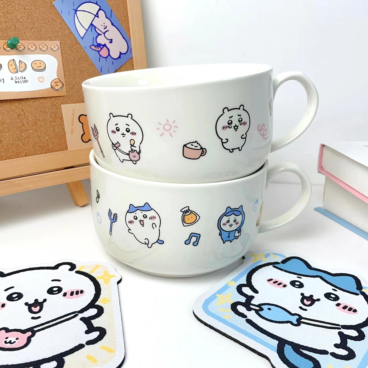 

Chiikawa Hachiware Usagi birthday gift cute ceramic instant noodles bowl with handle