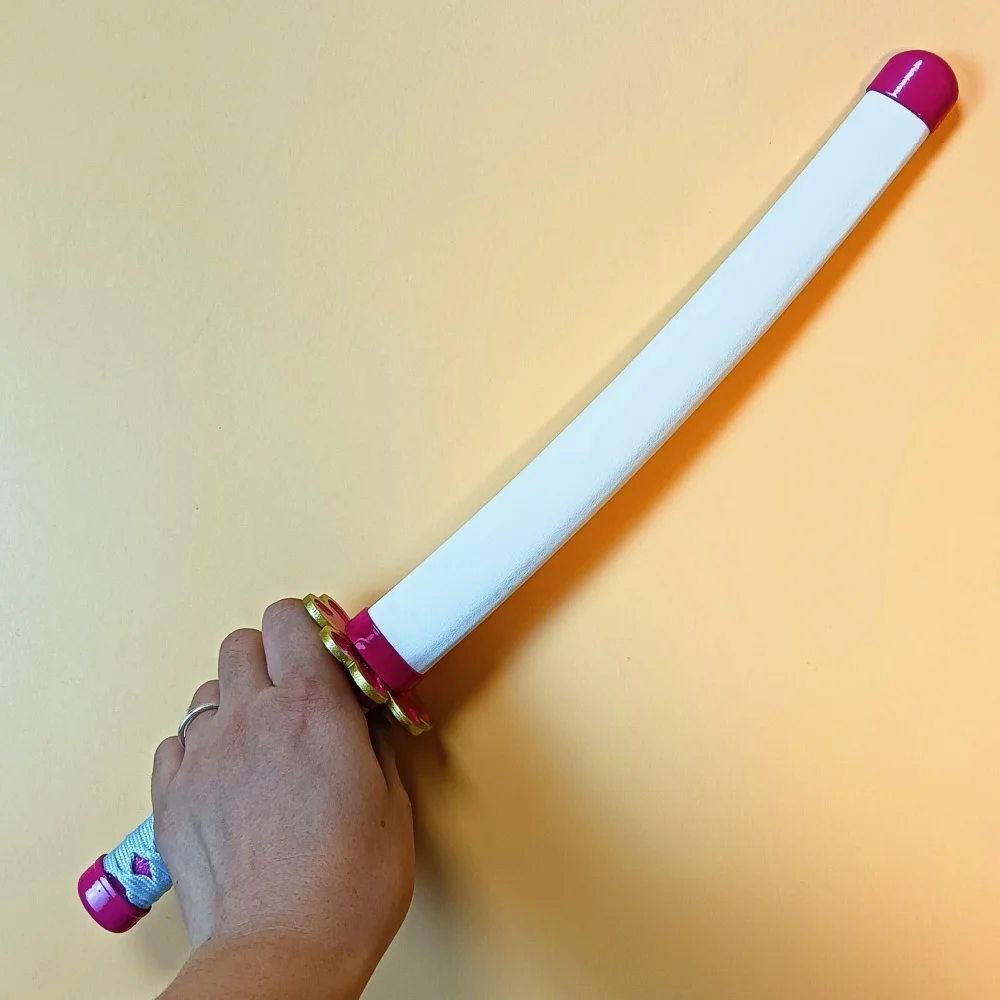 16인치 42cm 카타나 진짜 일본 카타나 사무라이 검 애니메이션 코스프레 소품 플라스틱 칼 닌자 검 닌자 칼 날이 없는 장난감 선물