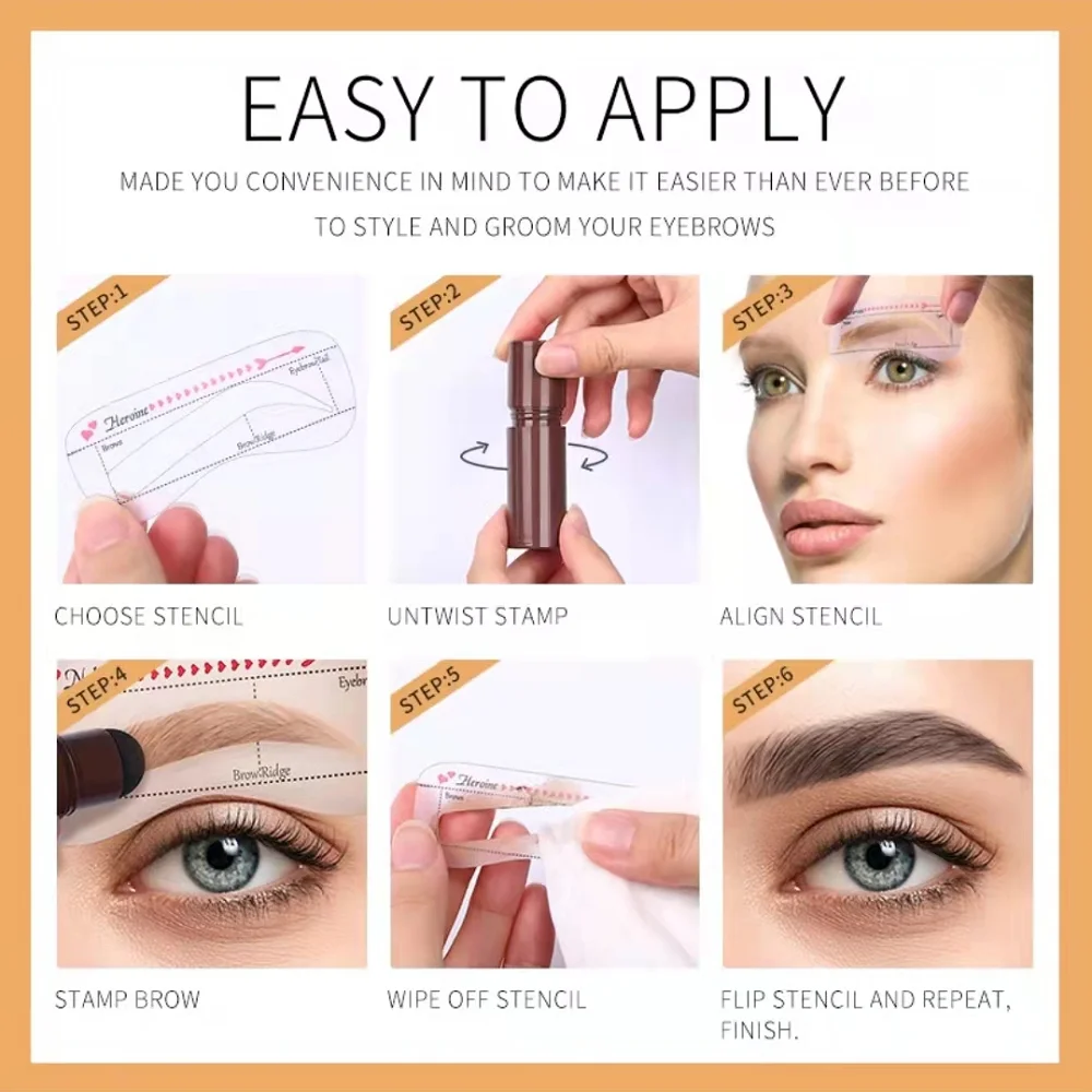 One Step Eyebrow Stamp Shaping Set maquillajes para mujer Enhancer Waterproof Makeup Beauty Products For Women Eye Brow Template