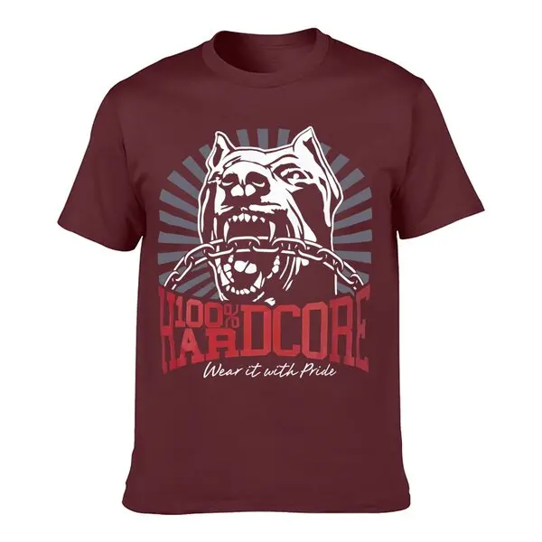 Hardcore Casual T-Shirt Estampada, 100% Algodão, Cão 1 Preto, Marca de Alta Qualidade, 305206060, Gabber Techno Paris, 2020, 24