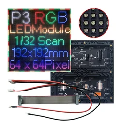 64x64 Indoor RGB HD P3 Indoor LED Module Video Wall High Quality P2.5 P3 P4 P5 P6 P10 LED Panels Full Color LED Display