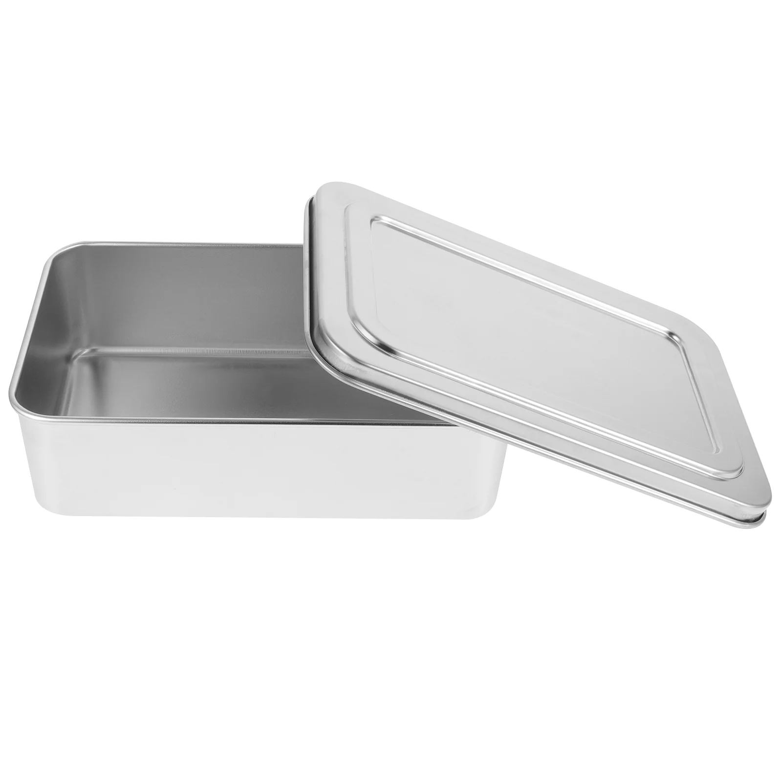 Covered Baking Tray Moderate Volume Pan Cake Metal Lightweight Deep Stainless Steel Oven for