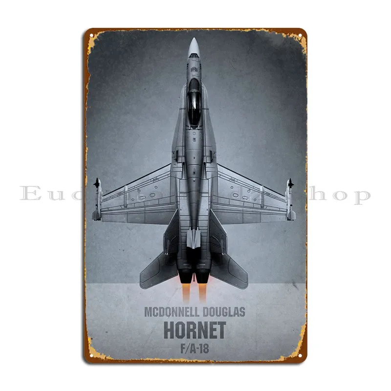 F18 Hornet Metal Plaque Poster Plates Garage Cinema Designing Vintage Tin Sign Poster