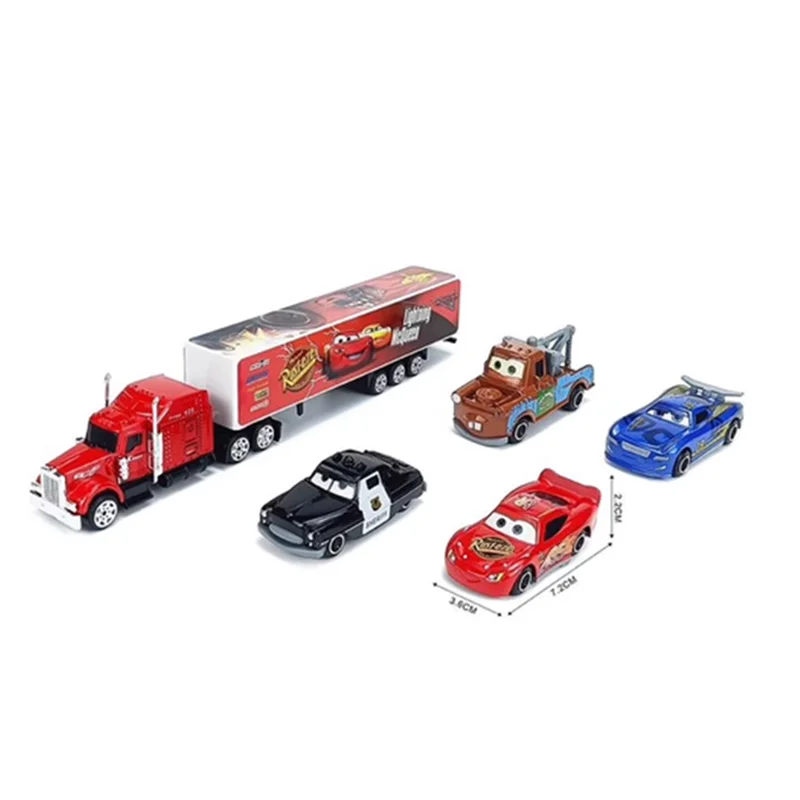 5 pièces/ensemble Disney Pixar voiture 3 foudre Mcqueen oncle camion Jackson tempête 1:55 moulé sous pression PVC modèle de voiture jouets pour enfants cadeau de noël
