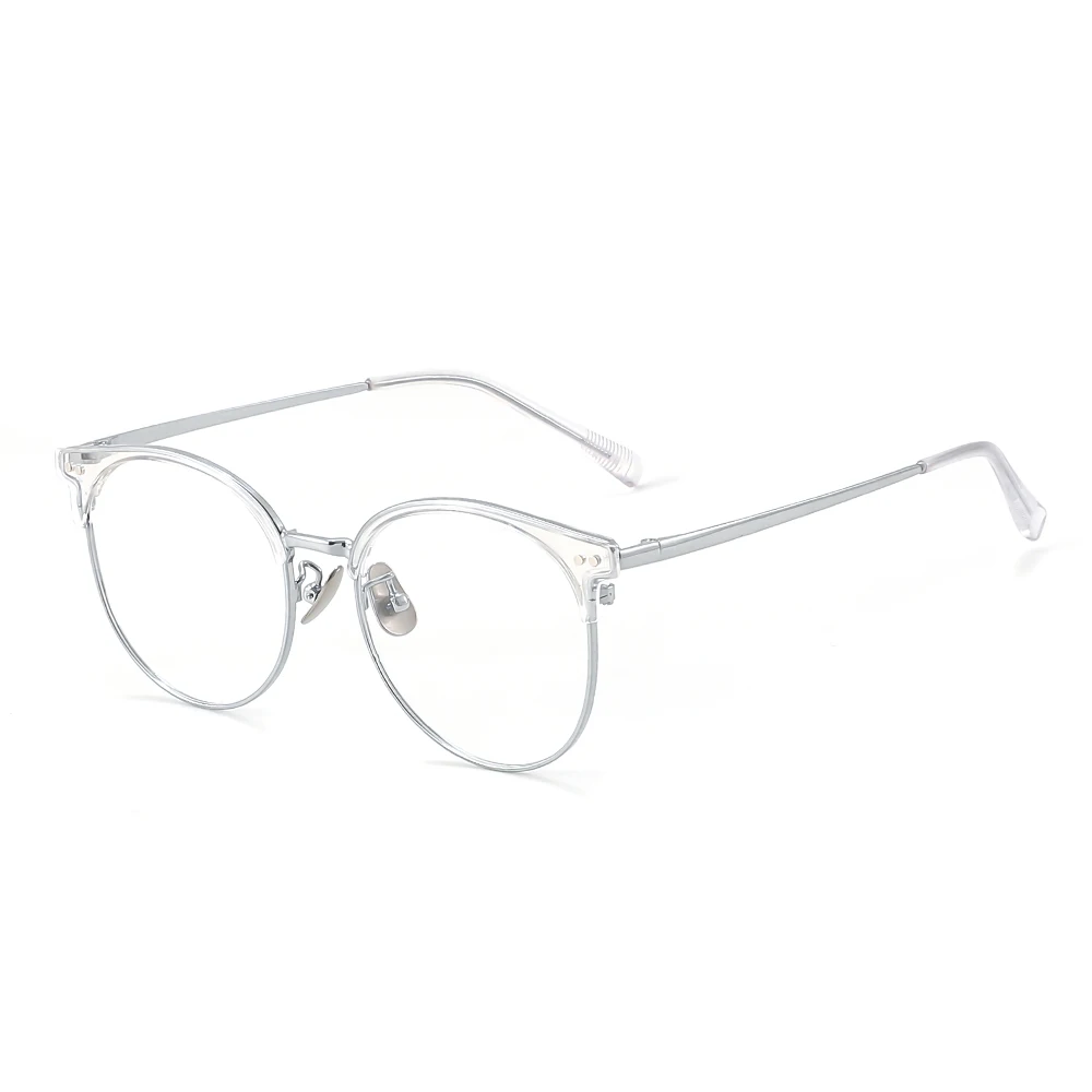 Gmei Optical Fashion Alloy TR90 Women Round Glasses Frame Full Rim Classical Spectacles Frames Eyewear 82003