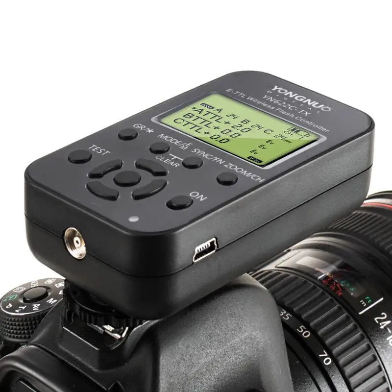 YONGNUO YN622C-TX Wireless 7-Channel E-TTL Flash Trigger Controller with High-speed Sync HSS 1/8000s for Canon/YN622C/YN622C II