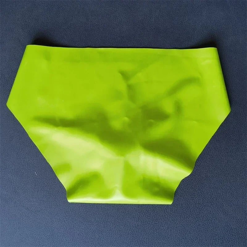Rubber Men's Sexy Latex Underwear Seamless Sheath Briefs See-Through Sissy Panties Couple Lingerie Low Waist Erotic Underpants