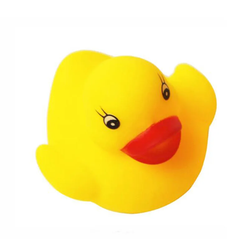 10-300pcs Baby Bath Toy Cute Little Duck with Squeeze Sound Soft Rubber Float Ducks Play Bath Game Fun Gifts for Children