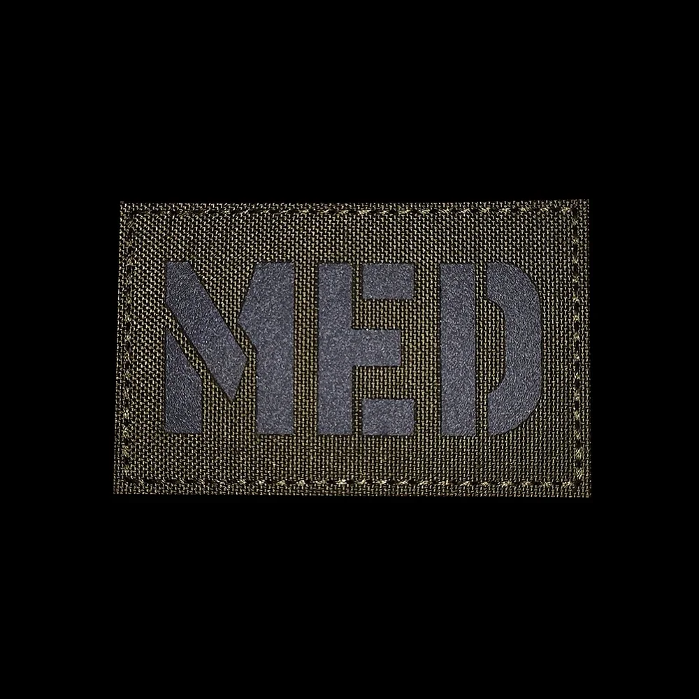 الأشعة تحت الحمراء IR MED الطبية الطبية التصحيح كامو CP EMS EMT العسكرية التكتيكية هوك حلقة التصحيح توهج في الظلام زين شارة