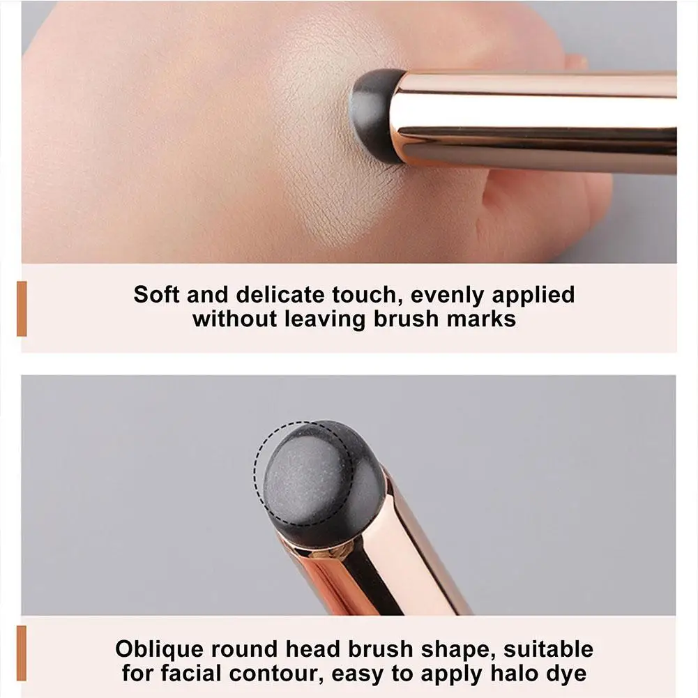 1pcs Soft Silicone Lip Brush With Lid Lipstick Eyeshadow Applicator Concealer Brush Mini Portable Makeup Tool