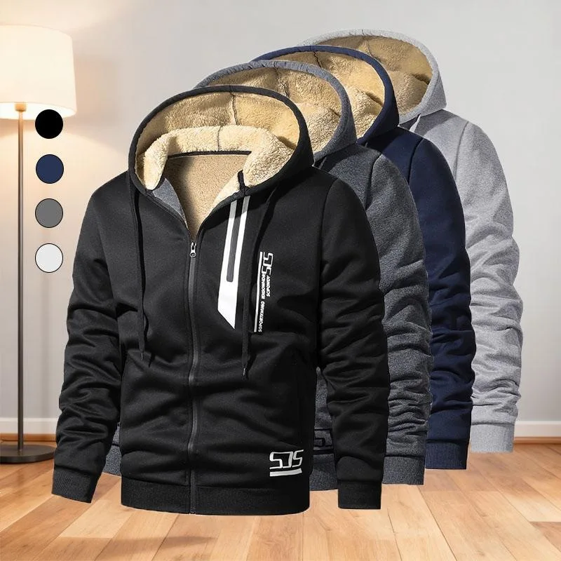 

L 45549 Men's Hooded Fleece Jacket Comfortable Unisex Sweatshirt Resistant to Deformation Spring 2026 Animal Pattern
