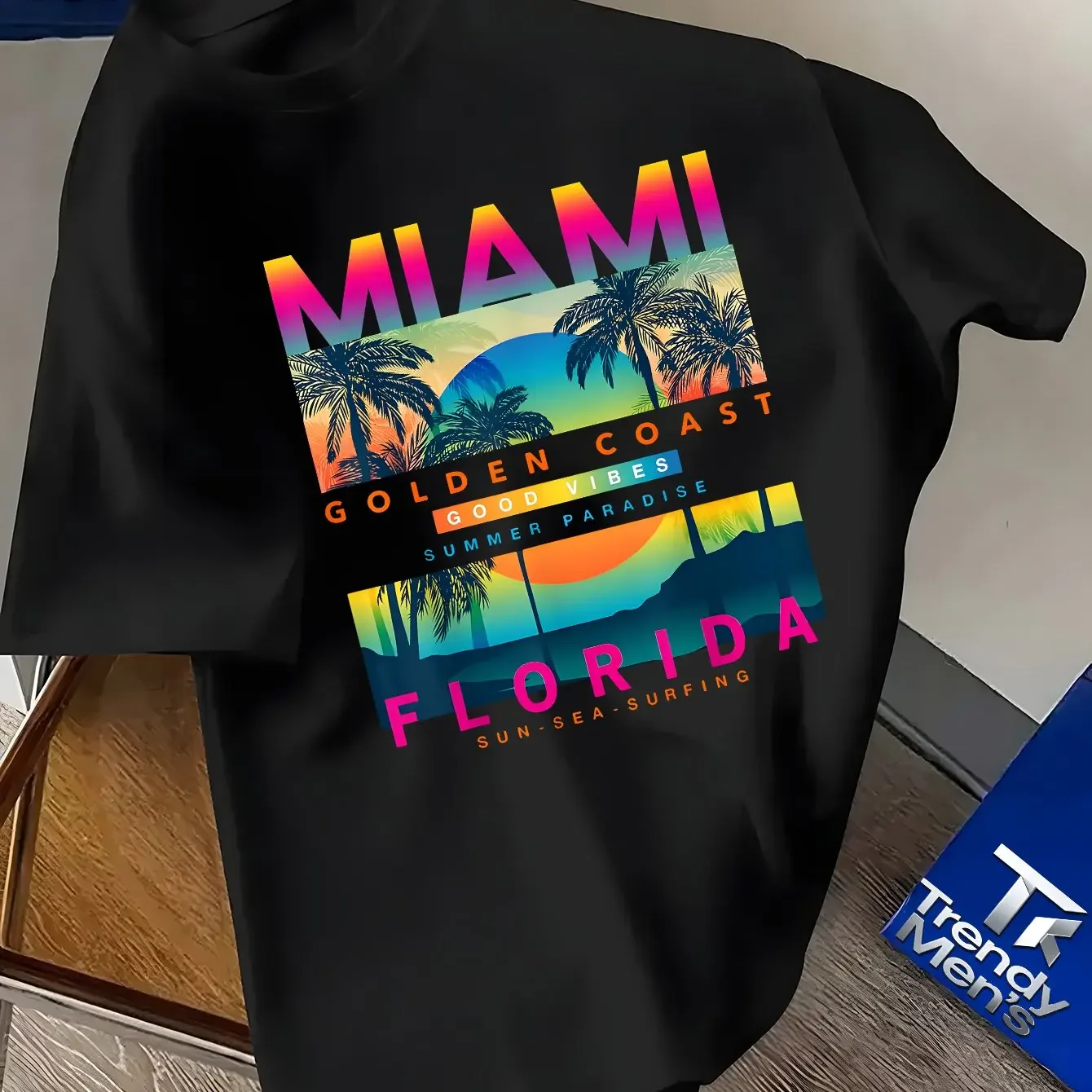 Bestselling Men's Miami Florida T-shirt 100% Cotton 