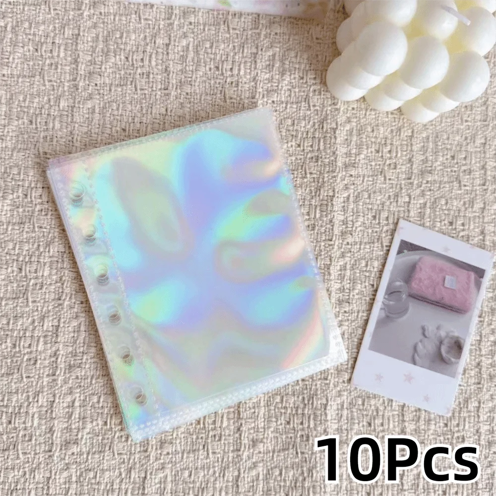 Multiple Pockets Clear Sheets Sleeve 4 Hole 4 Ring Binder A4 Kpop Photocard Binder DIY Photocard Holder