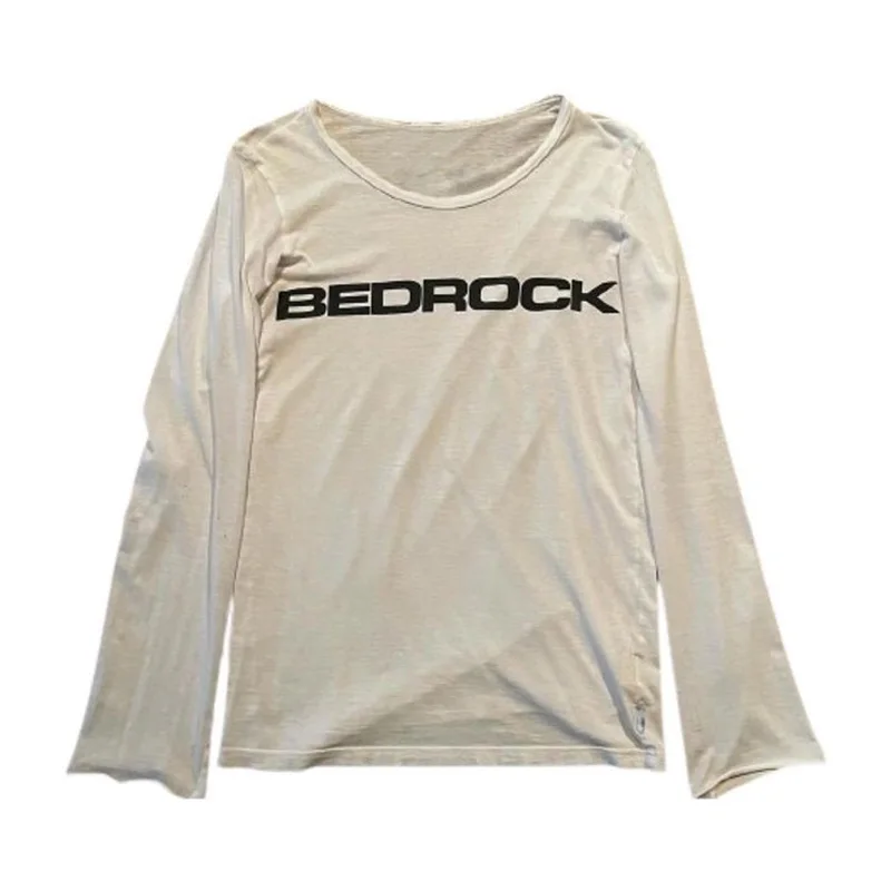 High Street Y2K Винтажная женская футболка с круглым вырезом и длинными рукавами, топ с буквенным принтом, женские топы 2000-х годов, модная повседневная укороченная рубашка