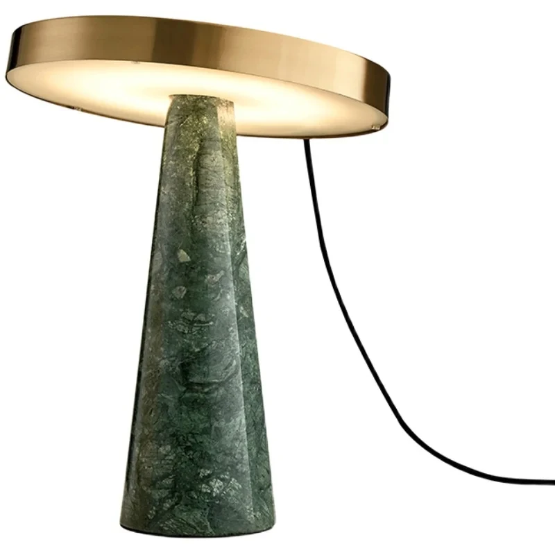 

Copper green marble desk lamp, atmospheric and simple modern indoor lighting, living room, bedroom, bedside study, caf é YX739TB