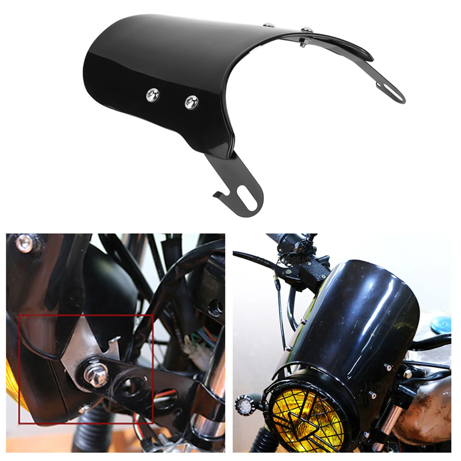 Universal Motorcycle Windscreen Wind Deflector Durable Windshield Protect Against Wind Rocks Debris