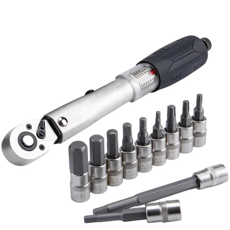 

[НОВИНКА! ABKG】 YC-617-2ST Набор динамометрических ключей для велосипедов - металлический инструмент для ремонта горных и шоссейных велосипедов