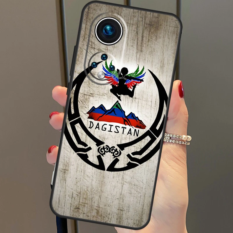 Dagestan Flag Coat Of Arms Case For Honor X8b X9b 90 70 50 Magic 5 Pro Magic 6 Lite X6 X7 X8 X9 X6a X7a X8a X9a Cover