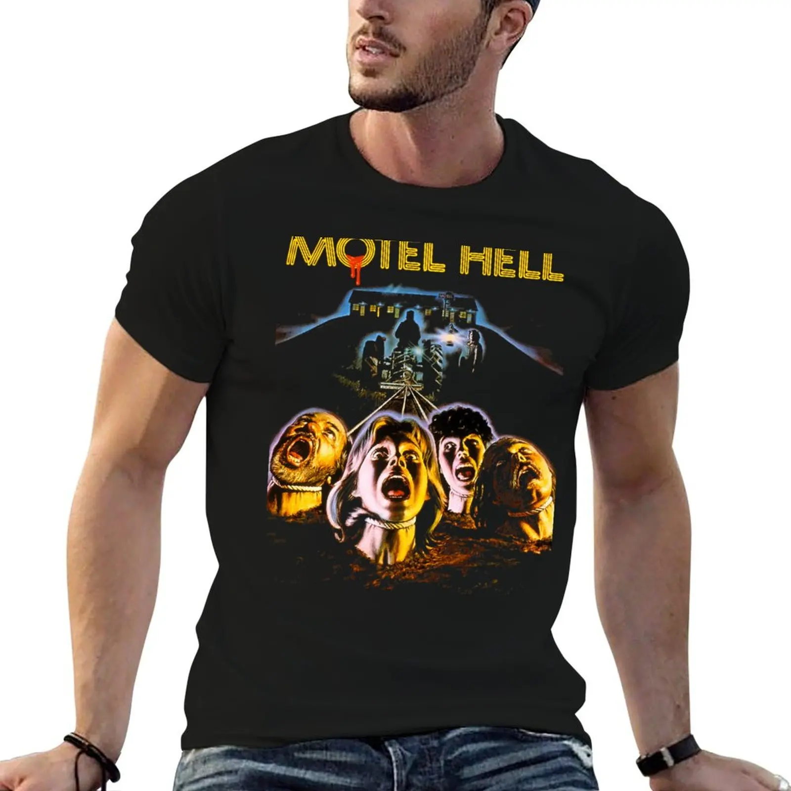 Motel Hell (Transparent) T-Shirt Christmas Theme Tee Top